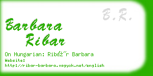 barbara ribar business card